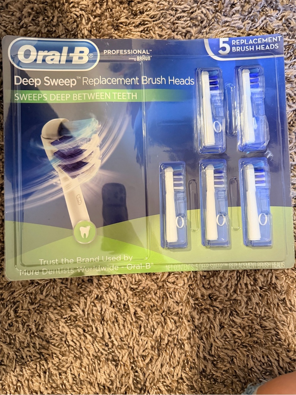 Oral-B Deep Sweep Replacement Brush Heads - Blue (5 Pack)